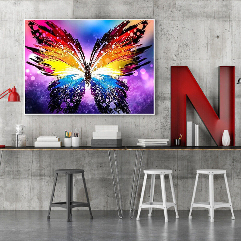 Oil Paint by Numbers Color Kit Butterfly DIY Picture Drawing Wall Craft Gifts
