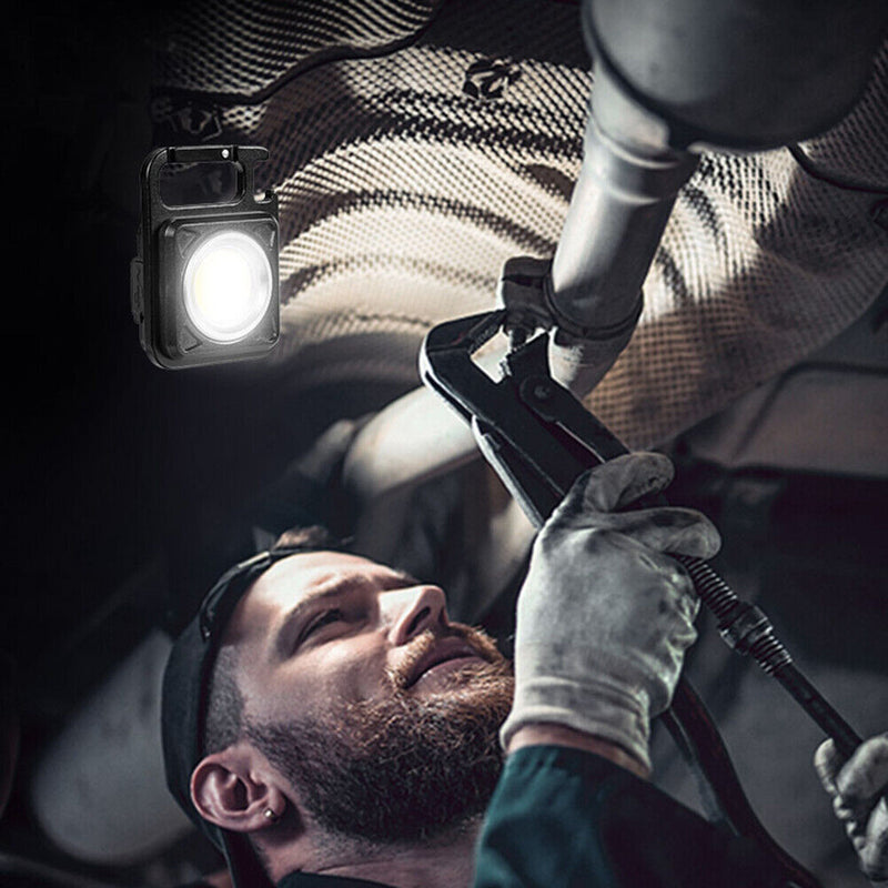 LED Flashlight Torch 500LM USB Rechargeable Portable Outdoor Keychains Lights