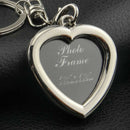 Heart-shaped Photo frame Key Holder key chain bag keyring Gift Pendants I0X1