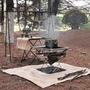 ShineTrip Fiberglass Fire Pit Mat with Storage Bag Fireproof Stove Grill Bl