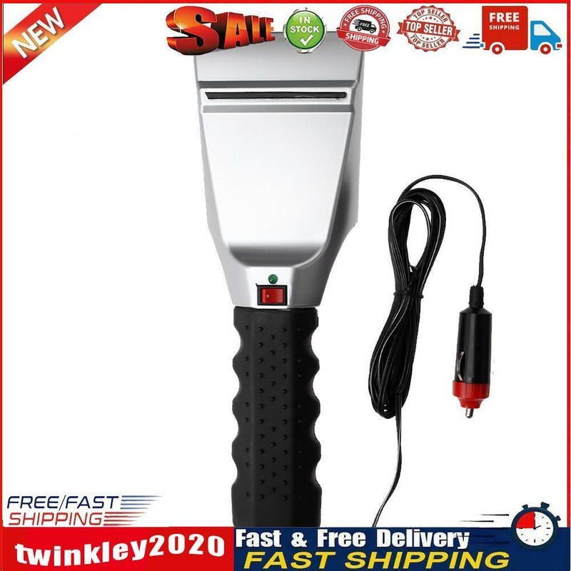 12V Car Winter Cigarette Lighter Snow Shovel Electric Heated Ice Scraper Newly