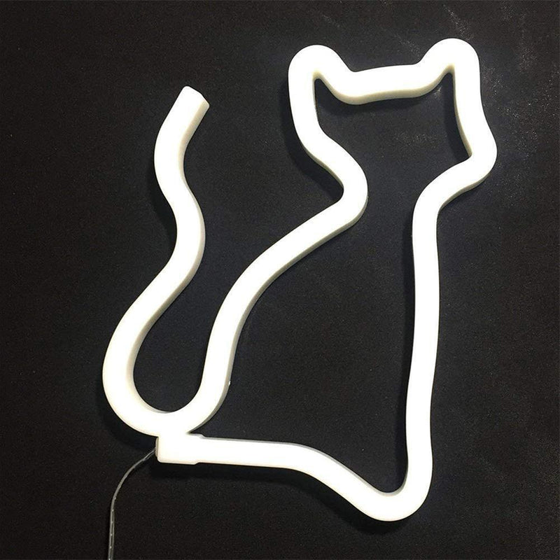 Creative Neon Sign Light Kids Room Night Lamp Mural Party Decor (Pink Cat)