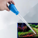 Manual Fish Tank Aquarium Feed Water Changer Mini Suction Pipe Tool (Blue)