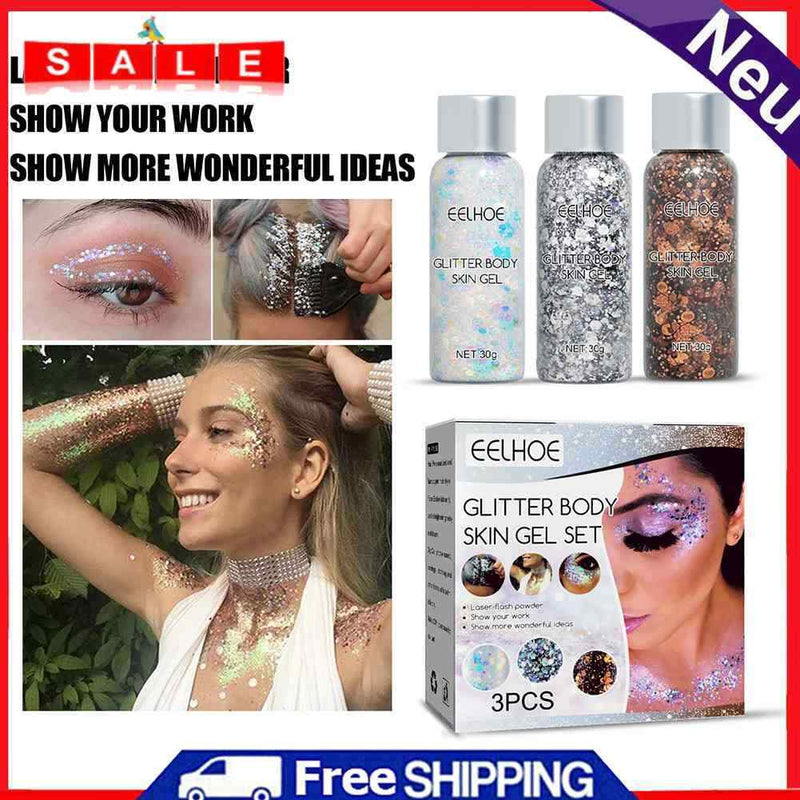 30g Body Sequins Long Lasting Sequin Cosmetics Portable Mini for Everyday Makeup