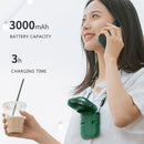 #A Mini Fan Portable Folding USB Rechargeable with Power Bank Desk Handheld Fan