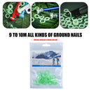 20pcs Nail Fluorescent Rings Outdoor Camping Tent Nail Luminous Rings Newly