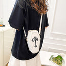 #A Gothic Crossbody Bags Coffin Shape Fashion Messenger Pouch Small for Women Gi