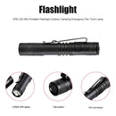 LED Flashlight Outdoors Mini Torch Pen Lamp for Camping Hiking Battery Powere