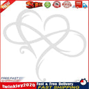 Metal Infinity Heart Art Love Wall Sign Decor for Living Room Home (White) Newly