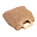Retro Big Totes Women Woven Shoulder Handbags Top-handle Bags (Light Brown)