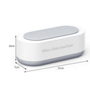 Ultrasonic Jewelry Cleaner Jewelry Glasses Watch Cleaning (Battery White)