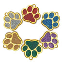 Puppy Footprint Anti-lost Pendant Dogs Name Tags Dog Collar Pet ID Tag