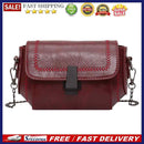 Retro PU Leather Shoulder Messenger Bag Women Solid Color Chain Crossbody Bags