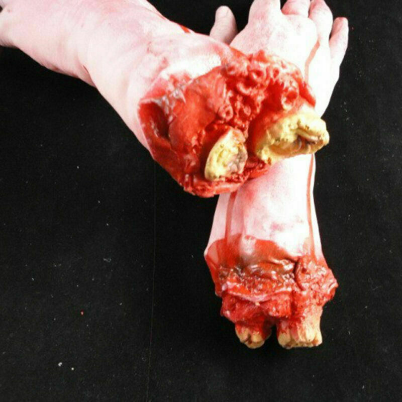 Bloody Hand Zombie Skinned Arm Skeleton Body Parts P L0Z0 Dead Halloween D4T4