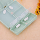 7 Grids Weekly Pill Box Magnet Lid Tablet Storage Box Pill Splitter (Green)
