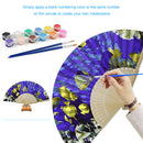 Small Yellow Croaker Oil Paint Folding Fan By Numbers DIY Digital Oil Painting