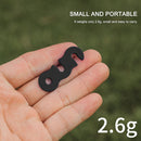 20pcs Outdoor Camping Tent Parachute Cord Rope Buckle Fastener (Black) Newly