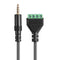3.5mm TRRS Stereo 4 Pole Male Plug to 4Pin AV Screw Audio Balun Terminal Cable*1