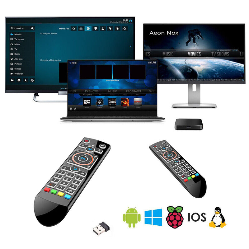 Q2 Smart Air Mouse 2.4GHz RF Remote Control for Android TV Box (Backlit)