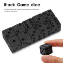Gaming Drinking Dice Black Dice Dices Set Non-printed Points Game Accessory