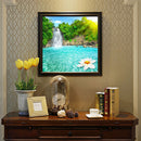 5D DIY Diamond Painting Kits Full Round Drill Lotus Waterfall Mosaic