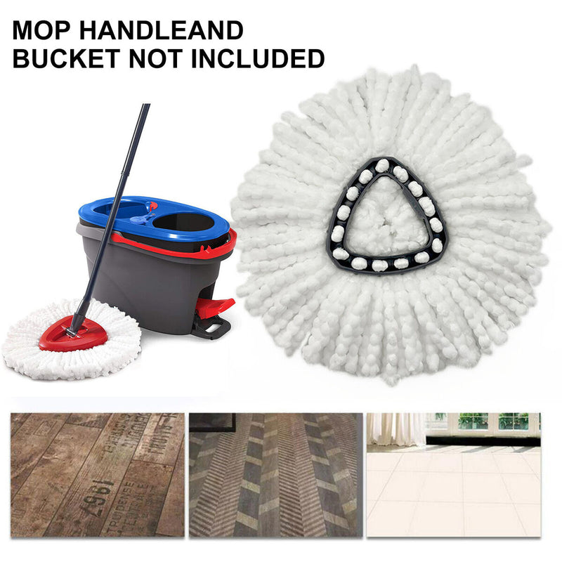Mop Heads Replacements 4pcs Floor Head Mop Refills for O-Cedar (White) Newly