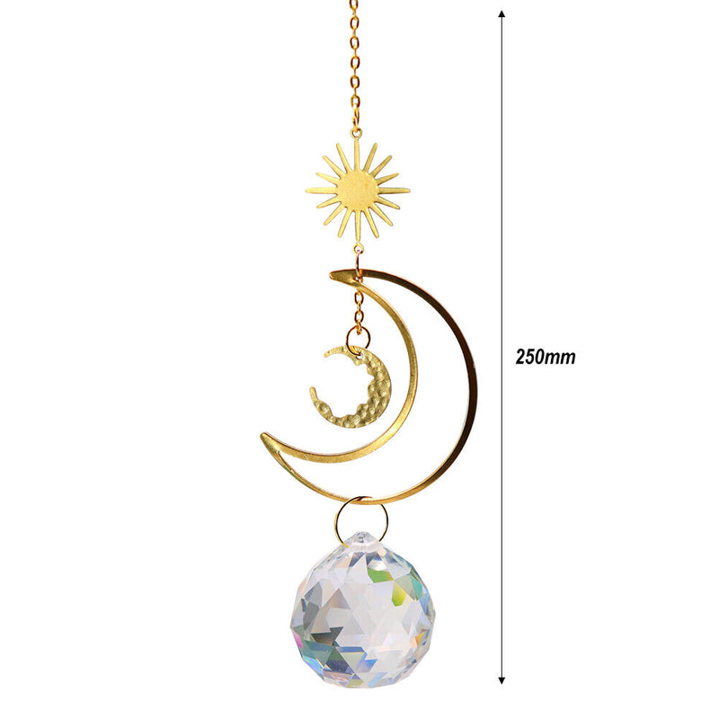 Lighting Accessories Moon Sun Ball Crystal Suncatcher Curtain Car Home Pend