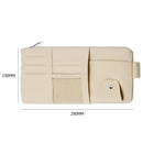 Automobile Car Sun Visor Organizer Storage Bag Hanging Card Holder (Beige) Newly