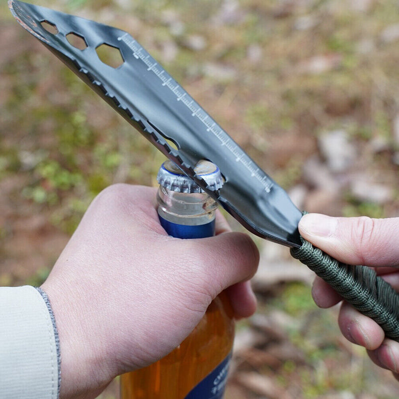 Outdoor Camping Shovel Carabiner Paracord Rope Set Garden Digging Spade EDC Tool