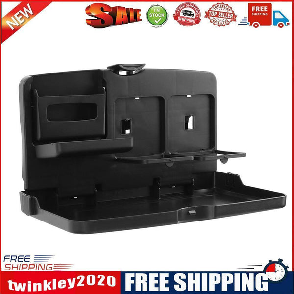 Folding Car Bracket for Food Drink Phone Holder Auto Back Seat Table Black