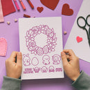 Paper Cut Card DIY Transparent Silicone Bee Rabbit Wreath Seal Embossing Album