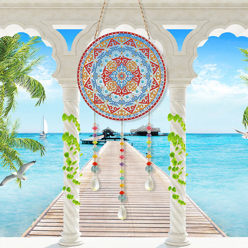 DIY Crystal Prism Teardrop Pendant Diamond Painting Kit Wind Chime (PFL06)