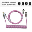 Type-C to USB Cable Mechanical Keyboard Aviation Connector Spiral Aviator Wire