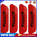 4pcs Car OPEN Reflective Tapes Warning Mark Open Car Door Stickers (Red)