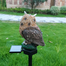 Solar LED Lawn Lights Owl Outdoor Landscape Statue Night Lamp (Dark Brown) Newly