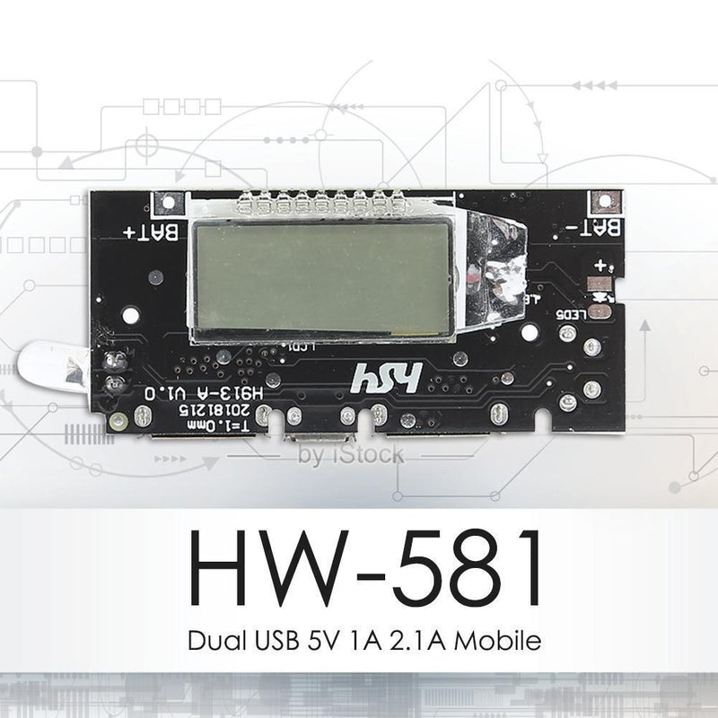 Dual USB 5V Power Bank Charger Module LCD Display 18650 Battery Charging Board