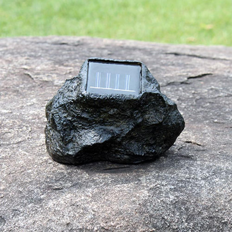 4xLED Solar Simulation Stone Lamp Outdoor Waterproof Garden Landscape Light