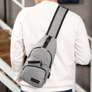 Oxford Cloth Chest Bag Men Zipper Fanny Pack Outdoor Sports Chest Phone Pou