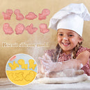 Cookie Cutter 8pcs Embossed Pastry Cutters Fondant Cookie Mold - Dinosaur
