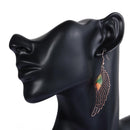 Bohemia Jewelry Geometric Drop Dangle Circle Leaf Earrings Set Tassel Fringe