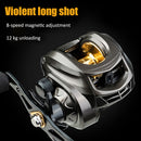 Metal Baitcasting Reel 7.2:1 8kg Max Drag Saltwater Fishing Wheel (AK2000L)