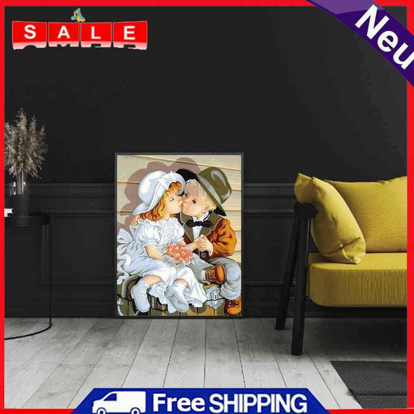 5D DIY Diamond Painting Kits Full Round Drill Boy Girl Mosaic Mural Decor