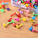200pcs Scrapbook Embellishment Fastener Brad DIY Metal Craft Decor Accessories