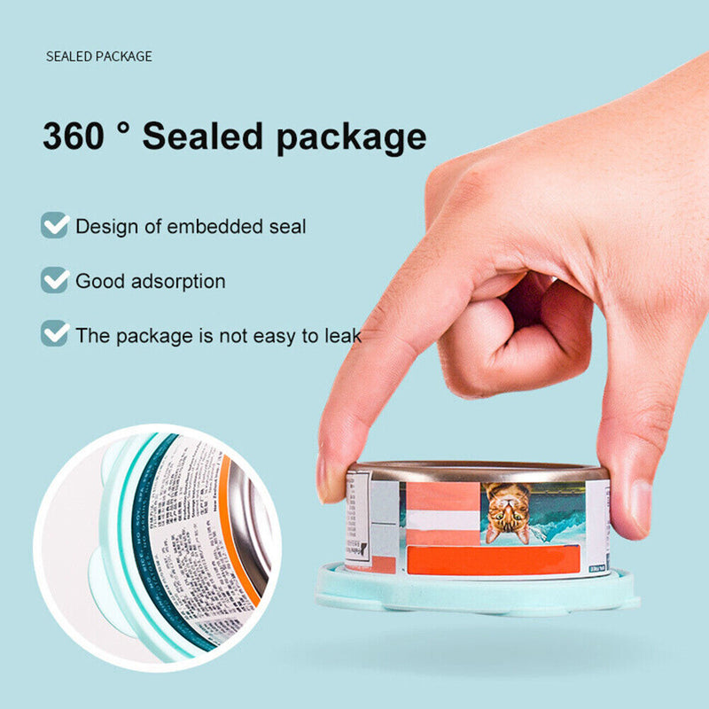 Pet Food Can Cover Silicone Dog Cat Food Storage Fresh Lid Seal Cap (Green)