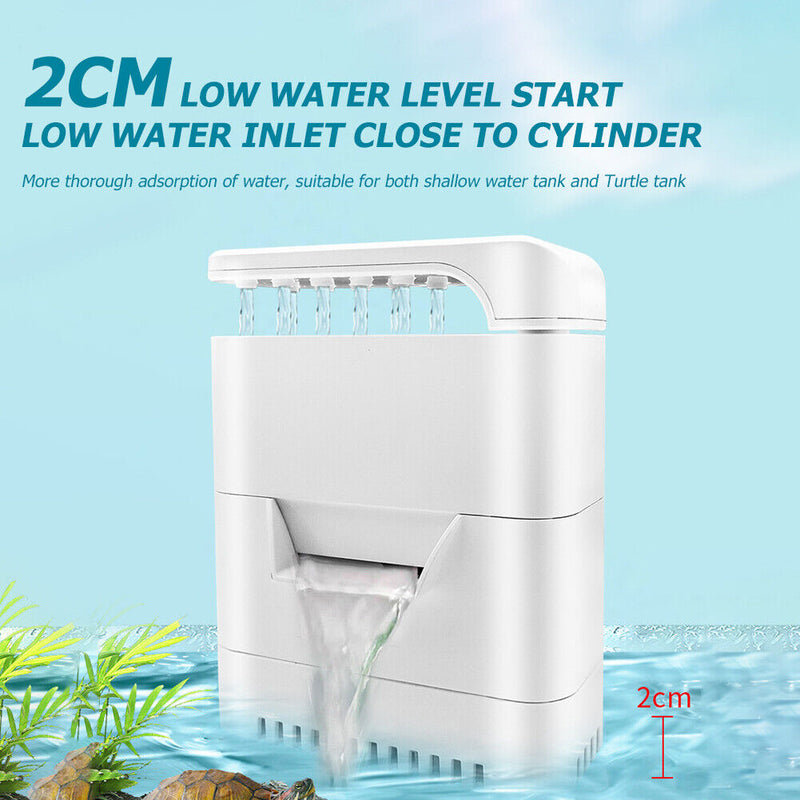 #A Waterfall 2W Turtle Tank Low Level Water Filter Aquarium Submersible Filter P