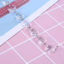 Crystal Glass Door String Tassel Curtain Beads String Wedding Decor (White)