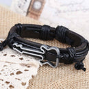 Trendy Guitar Shape Girl Boy Braid Bracelet String Band Bangle Black