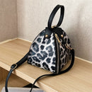 Leather Large Capacity Leopard Print Handbag Messenger Bag Shoulder Bag