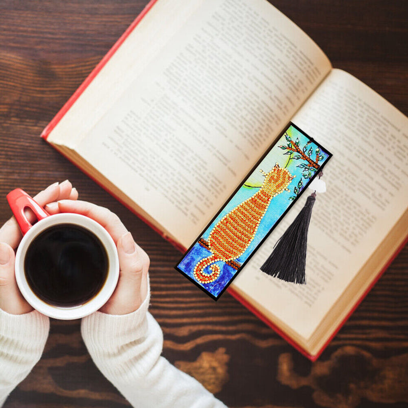 Diamond Painting Bookmark 5D DIY Special Shaped Book Marks with Tassels