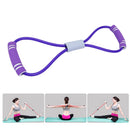 Yoga Resistance 8 Word Pull Rope Chest Expander Muscle Training (Purple)